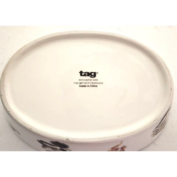 CAT BOWL-TAG-Food-Water-"Eat Sleep Play Repeat"-Multiple Cat Images-White - Picture 9 of 12